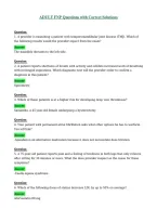 ADULT FNP Questions with Correct Solutions