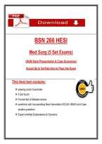 BSN 266 HESI  &NewLine;Med Surg &lpar;5 Set Exams&rpar;  &NewLine;&lpar;NGN-Style Presentation & Case Scenarios&rpar; &NewLine;Actual Qs & Verified Ans to Pass the Exam