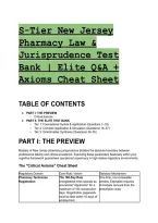 2026&sol;2027 S-Tier New Jersey Pharmacy Law & Jurisprudence Test Bank &vert;  Elite Q&A &plus; Axioms Cheat Sheet