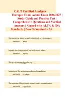 CALT Certified Academic Language Therapist Exam Study Guide and Practice Test