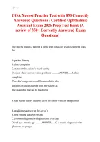 COA Certified Ophthalmic Assistant Exam Practice Test Bank