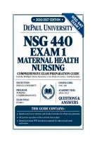 NSG 440 Exam 1 Maternal Health Nursing Questions And Answers 2026&sol;2027 DEPAUL UNIVERSITY