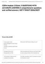 CDFM Module 2 EXAM&comma; &vert;&vert; QUESTIONS WITH ACCURATE ANSWERS &vert;&vert; comprehensive questions and verified answers &vert; GET IT RIGHT &vert;2026&sol;2027&excl;&NewLine;