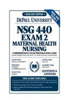 NSG 440 Exam 2 Maternal Health Nursing Questions And Answers 2026&sol;2027 DEPAUL UNIVERSITY