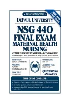 NSG 440 Exams 1&comma; 2 & Final Exam Bundled Maternal Health Nursing Questions And Answers 2026&sol;2027 DEPAUL UNIVERSITY