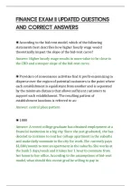 Finance Exam Ii Updated Questions&NewLine;And Correct Answers