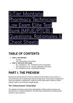 2026&sol;2027 S-Tier Montana Pharmacy Technician Law Exam Elite Test Bank &lpar;MPJE&sol;PTCB&rpar; &vert; Questions&comma; Rationales & Cheat Sheets