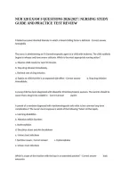 Nur 328 Exam 3 Questions 2026&sol;2027 &vert; Nursing Study Guide And Practice Test Review