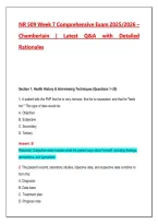 NR 509 Week 7 Comprehensive Exam 2026&sol;2027 &vert; 200 Practice Questions & Answers with Detailed Rationales &vert; Advanced Physical Assessment Study Guide &vert; Chamberlain University