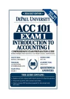 ACC 101 Exam 1 Introduction to Accounting I Questions And Answers 2026&sol;2027 DePaul University