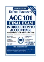 ACC 101 Exams 1&comma; 2 & Final Exam Bundled Introduction to Accounting I Questions And Answers 2026&sol;2027 DePaul University