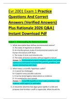 Evr 2001 Exam 1 Practice &NewLine;Questions And Correct &NewLine;Answers &lpar;Verified Answers&rpar; &NewLine;Plus Rationale 2026 Q&A&vert; &NewLine;Instant Download Pdf 
