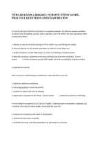 Nurs 328 Exam 2 2026&sol;2027 &vert; Nursing Study Guide&comma; Practice Questions And Exam Review