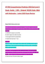 ATI RN Comprehensive Predictor Exam 2026&sol;2027 &vert; 200&plus; NCLEX-RN-Style Practice Questions & Answers with Detailed Rationales &vert; Exit Level 3 Nursing Study Guide