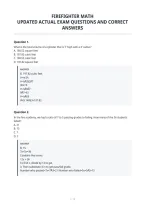 Firefighter Math&NewLine;Updated Actual Exam Questions And Correct&NewLine;Answers