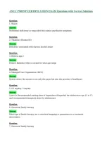 ANCC PMHNP CERTIFICATION EXAM Questions with Correct Solutions