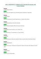 APEA ASSESSMENT CARDIOVASCULAR QBANK Questions with&NewLine;Correct Solutions