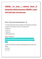COMSAE 114 Practice Exam 2026&sol;2027 &vert; 200 Osteopathic Medical Board-Style Questions & Answers with Detailed Rationales &vert; NBOME COMLEX-USA Study Guide