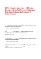 DBIA Certification Exam Prep &mdash; 475 Practice Questions with Verified Answers&colon; The Complete Study Guide for Design-Build Institute of America Success