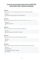 Forensic Accounting Practice Exam EXPECTED&NewLine;QUESTIONS WITH VERIFIED ANSWERS