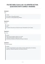 Fsu Bsc1005L Exam &lpar;Lab 1-6&rpar; Updated Actual&NewLine;Questions With Correct Answers