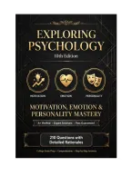 Exploring Psychology 10th Edition &NewLine;Motivation&comma; Emotion & Personality Mastery&NewLine;Examination&NewLine;A&plus; VERIFIED