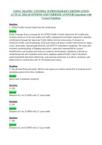 Atssa Traffic Control Supervisor Re-Certification&NewLine;Actual 2026 Questions And Verified Answers Questions With&NewLine;Correct Solutions