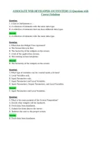 ASSOCIATE WEB DEVELOPER &lpar;OUTSYSTEMS 11 Questions with&NewLine;Correct Solutions