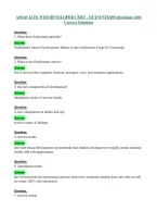 ASSOCIATE WEB DEVELOPER CERT - OUTSYSTEMS Questions with&NewLine;Correct Solutions