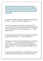 Indiana State Jurisprudence Test Study Guide for Health Facility &NewLine;Administrators Actual Exam 2026 &vert;&vert; Most Recent Exam 2026&vert;2027 &NewLine;Actual Complete Real Exam Questions And Correct Answers &lpar;Verified &NewLine;Answers&rpar; Already Graded A&plus; &vert; Guaranteed Success&excl;&excl; Newest