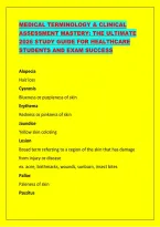 Medical Terminology & Clinical Assessment Mastery 2026 &vert; Complete Study Guide & Practice Questions