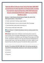 Kentucky Boiler Contractor Exam Actual Test Bank 2026&sol;2027 &NewLine;Comprehensive Practice Questions And Study Guide Complete &NewLine;Accurate Exam Approved Questions With Well Elaborated &NewLine;Answers And Detailed Rationales &lpar;100&percnt; Correct Verified &NewLine;Solutions&rpar; Latest 
