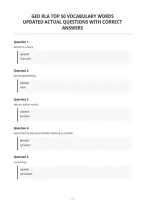 Ged Rla Top 50 Vocabulary Words&NewLine;Updated Actual Questions With Correct&NewLine;Answers