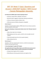 ENT 101 Week 11 Quiz &vert; Questions and Answers &vert; 2026&sol;2027 Update &vert; 100&percnt; Correct - Toronto Metropolitan University&period;