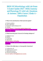 BIOS 242 Microbiology Exam 2026-2027 QUESTIONS AND ANSWERS ALREADY GRADED A&plus;&period;&NewLine;100&percnt; Verified Solutions &vert; Updated Per Latest Guidelines &vert; Graded A&plus;