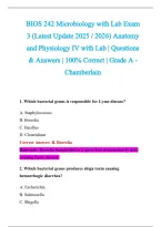 BIOS 242 Microbiology Exam 2026-2027 QUESTIONS AND ANSWERS ALREADY GRADED A&plus;&period;&NewLine;100&percnt; Verified Solutions &vert; Updated Per Latest Guidelines &vert; Graded A&plus;