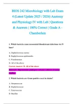 BIOS 242 Microbiology Exam 2026-2027 QUESTIONS AND ANSWERS ALREADY GRADED A&plus;&period;&NewLine;100&percnt; Verified Solutions &vert; Updated Per Latest Guidelines &vert; Graded A&plus;