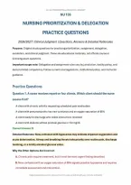 NU 136 Fundamentals of Nursing Prioritization & Delegation Practice Questions&colon; Clinical Judgment&comma; Answers & Rationales &lpar;PDF&rpar; &vert; 2026&ndash;2027 &vert; Galen College of Nursing