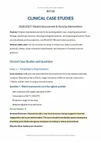 NU 136 Fundamentals of Nursing Clinical Case Studies&colon; Patient Assessment&comma; Nursing Interventions & Rationales &lpar;PDF&rpar; &vert; 2026&ndash;2027 &vert; Galen College of Nursing