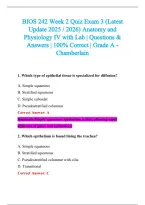 BIOS 242 Exam 2026-2027 QUESTIONS AND ANSWERS ALREADY GRADED A&plus;&period;&NewLine;100&percnt; Verified Solutions &vert; Updated Per Latest Guidelines &vert; Graded A&plus;