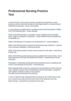 Professional Nursing Practice Test&period;  Latest Update