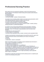 Professional Nursing Practice Questions with Solutions