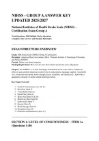 NIHSS Group A &lpar;Patients 1&ndash;6&rpar; Complete Answer Key & Rationales &vert; 2026&sol;2027 Updated