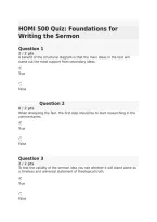 HOMI 500 Quiz&colon; Foundations for Writing the Sermon &vert; 32 Questions and Answers &vert; 2026&sol;2027 Review &vert; Liberty University&NewLine;