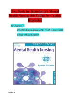 Test Bank - for Introductory Mental Health Nursing Fifth&comma; Edition by Cynthia Kincheloe&comma; All Chapters &vert; Complete Guide A&plus;