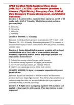 CFRN Certified Flight Registered Nurse Exam 2026&sol;2027 &vert; ACTUAL-Style Practice Questions & Answers&comma; Flight Nursing&comma; Emergency Care&comma; Critical Care Transport&comma; Trauma Management&comma; and Detailed Rationales