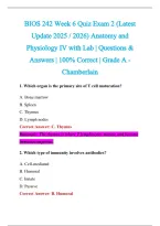 BIOS 242 Exam 2026-2027 QUESTIONS AND ANSWERS ALREADY GRADED A&plus;&period;&NewLine;100&percnt; Verified Solutions &vert; Updated Per Latest Guidelines &vert; Graded A&plus;