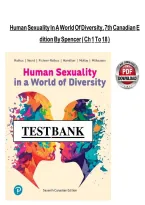 Test Bank for Human Sexuality in a World of Diversity&comma; 7ce 7th Canadian Edition by Spencer