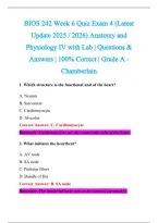 BIOS 242 Exam 2026-2027 QUESTIONS AND ANSWERS ALREADY GRADED A&plus;&period;&NewLine;100&percnt; Verified Solutions &vert; Updated Per Latest Guidelines &vert; Graded A&plus;