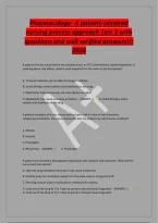 Pharmacology- A patient-centered &NewLine;nursing process approach Test 3 with &NewLine;questions and well verified answers&excl;&excl;&excl; &NewLine;2026